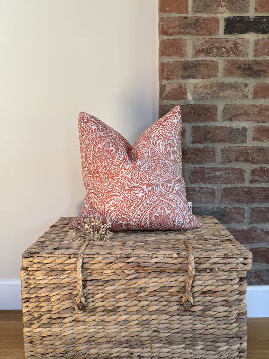 Mahli Feather Cushion | Burnt Orange
