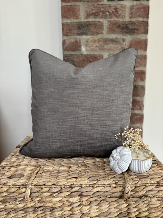 Clara Feather Cushion | Grey